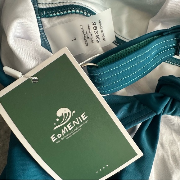 NWT Eomenie One Piece Swimsuits Tummy Control Ruched Push Up green size L - Picture 6 of 6